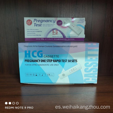 One Step HCG Test de embarazo Cassette OEM Brand Export Wholesale